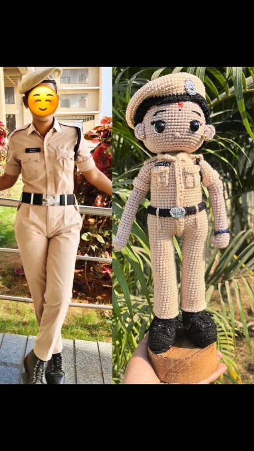 Crochet police doll